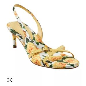 Marc Fisher Floral Slingback Kitten Heels – Size 7.5
